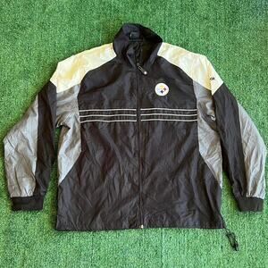 Pittsburgh Steelers Reebok Windbreaker Jacket, Men's Large